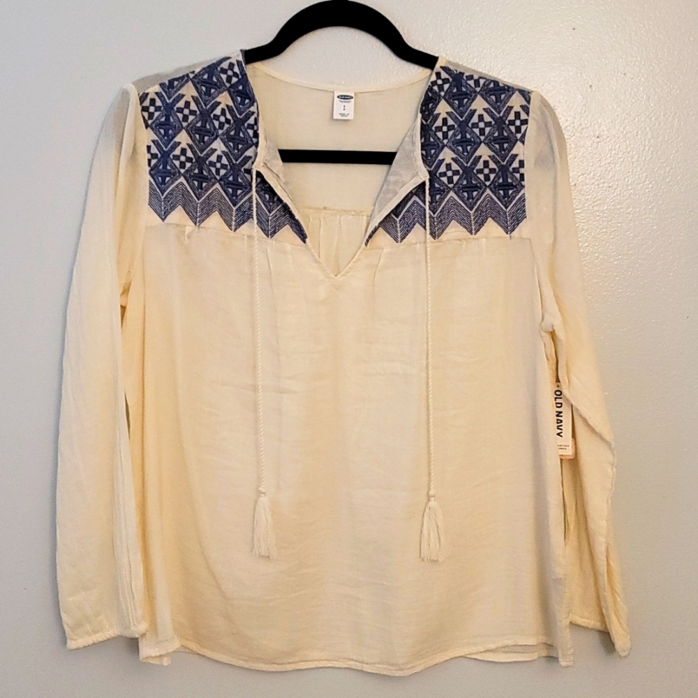 Old Navy Boho Linen Top